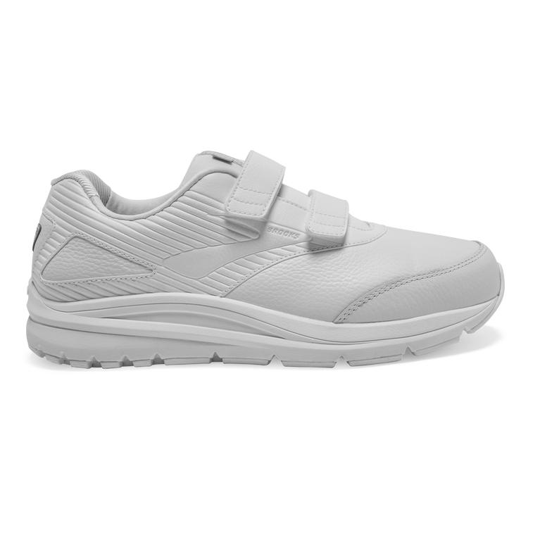 Brooks Addiction Walker V-Strap 2 Men's Walking Shoes - White/White (29561-NQLI)